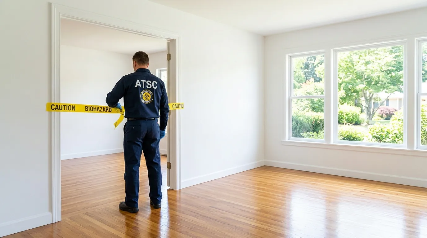 Certified biohazard cleanup crew performing Crime Scene Cleanup in Broadview